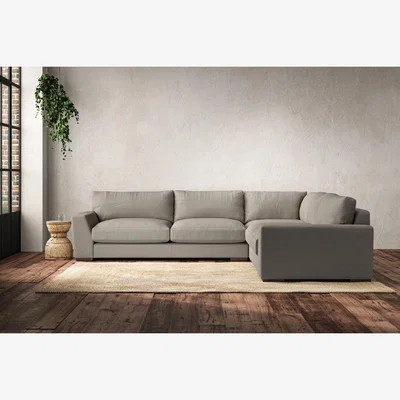 Nkuku Nkuku Guddu Right Hand Corner Sofa | Make To Order | Large | Recycled Cotton Flax