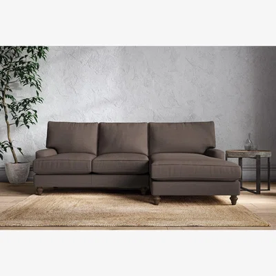 Nkuku Nkuku Marri Right Hand Chaise Sofa | Make To Order | Large | Recycled Cotton Mocha