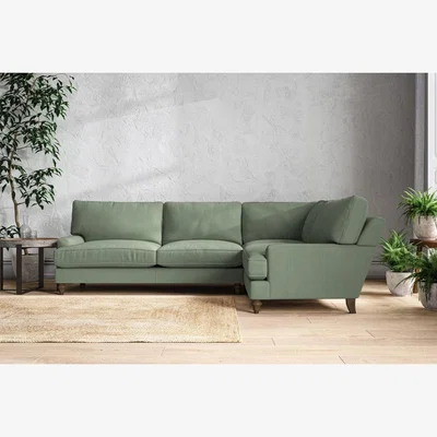 Nkuku Nkuku Marri Right Hand Corner Sofa | Make To Order | Grand | Brera Linen Jade