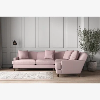 Nkuku Nkuku Deni Right Hand Corner Sofa | Make To Order | Super Grand | Recycled Cotton Lavender