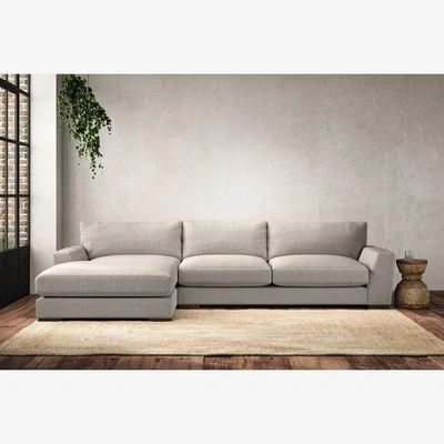 Nkuku Nkuku Guddu Left Hand Chaise Sofa | Make To Order | Large | Brera Linen Natural