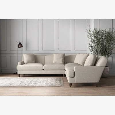 Nkuku Nkuku Deni Corner Sofa | Make To Order | Large | Brera Linen Natural