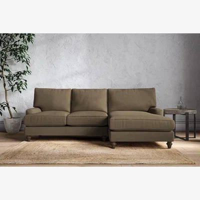Nkuku Nkuku Marri Right Hand Chaise Sofa | Make To Order | Large | Brera Linen Chestnut