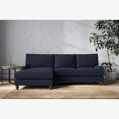 Nkuku Nkuku Marri Left Hand Chaise Sofa | Make To Order | Large | Brera Linen Indigo