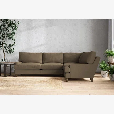 Nkuku Nkuku Marri Right Hand Corner Sofa | Make To Order | Grand | Brera Linen Chestnut