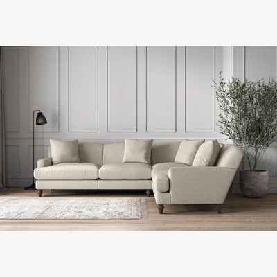 Nkuku Nkuku Deni Right Hand Corner Sofa | Make To Order | Super Grand | Brera Linen Natural