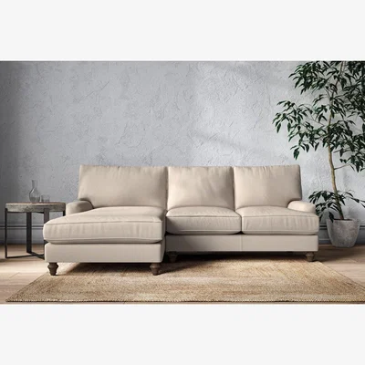 Nkuku Nkuku Marri Left Hand Chaise Sofa | Make To Order | Large | Recycled Cotton Natural