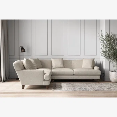 Nkuku Nkuku Deni Left Hand Corner Sofa | Make To Order | Super Grand | Brera Linen Natural