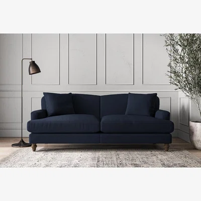 Nkuku Nkuku Deni Sofa | Make To Order | Large | Brera Linen Indigo