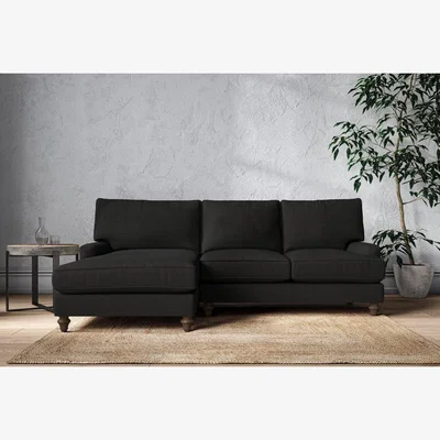 Nkuku Nkuku Marri Left Hand Chaise Sofa | Make To Order | Large | Brera Linen Charcoal