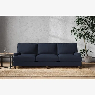 Nkuku Nkuku Marri Sofa | Make To Order | Super Grand | Brera Linen Indigo