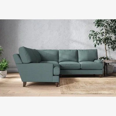 Nkuku Nkuku Marri Corner Sofa | Make To Order | Large | Recycled Cotton Airforce