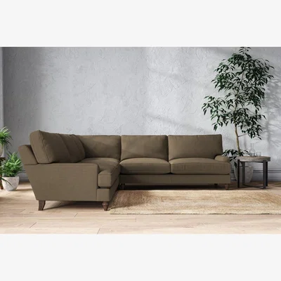 Nkuku Nkuku Marri Corner Sofa | Make To Order | Grand | Brera Linen Chestnut