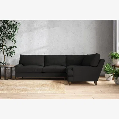 Nkuku Nkuku Marri Right Hand Corner Sofa | Make To Order | Grand | Brera Linen Charcoal