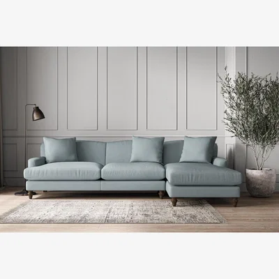 Nkuku Nkuku Deni Right Hand Chaise Sofa | Make To Order | Grand | Recycled Cotton Horizon