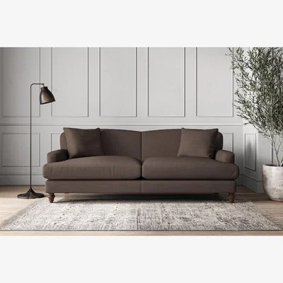 Nkuku Nkuku Deni Sofa | Make To Order | Grand | Recycled Cotton Mocha