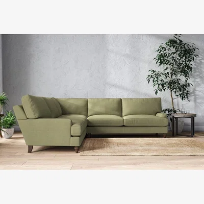 Nkuku Nkuku Marri Corner Sofa | Make To Order | Grand | Brera Linen Sage