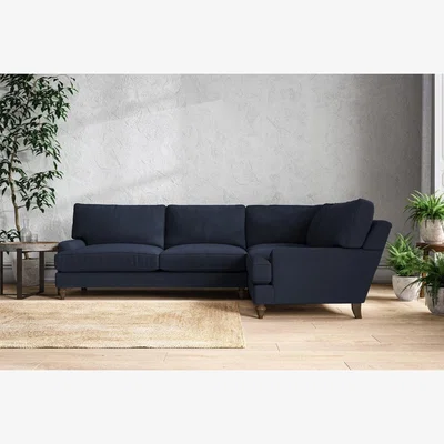 Nkuku Nkuku Marri Right Hand Corner Sofa | Make To Order | Grand | Brera Linen Indigo