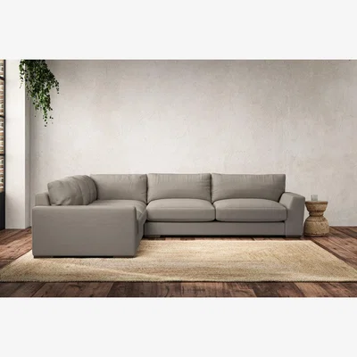 Nkuku Nkuku Guddu Left Hand Corner Sofa | Make To Order | Large | Recycled Cotton Flax