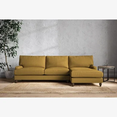 Nkuku Nkuku Marri Right Hand Chaise Sofa | Make To Order | Grand | Recycled Cotton Ochre