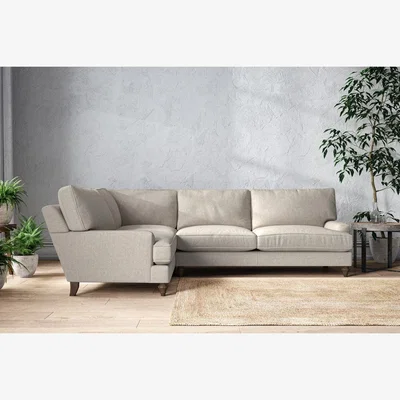 Nkuku Nkuku Marri Left Hand Corner Sofa | Make To Order | Grand | Brera Linen Natural