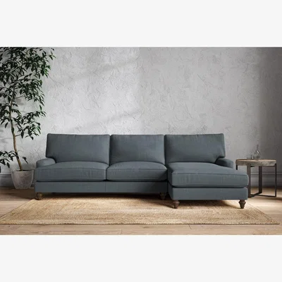 Nkuku Nkuku Marri Right Hand Chaise Sofa | Make To Order | Grand | Brera Linen Dusk