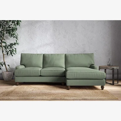 Nkuku Nkuku Marri Right Hand Chaise Sofa | Make To Order | Large | Brera Linen Jade