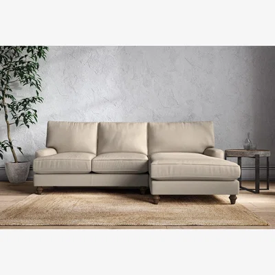 Nkuku Nkuku Marri Right Hand Chaise Sofa | Make To Order | Large | Recycled Cotton Stone