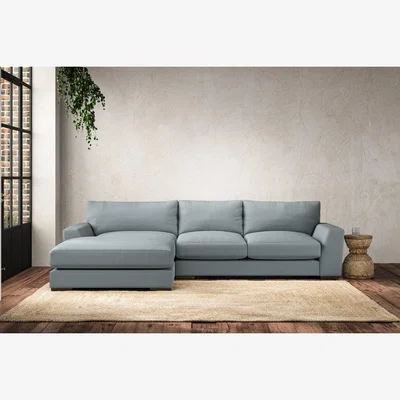 Nkuku Nkuku Guddu Left Hand Chaise Sofa | Make To Order | Medium | Recycled Cotton Horizon