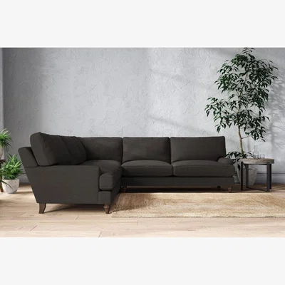 Nkuku Nkuku Marri Corner Sofa | Make To Order | Grand | Brera Linen Espresso