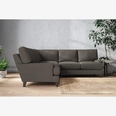 Nkuku Nkuku Marri Corner Sofa | Make To Order | Large | Brera Linen Granite