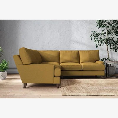 Nkuku Nkuku Marri Corner Sofa | Make To Order | Large | Recycled Cotton Ochre