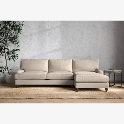 Nkuku Nkuku Marri Right Hand Chaise Sofa | Make To Order | Grand | Recycled Cotton Natural