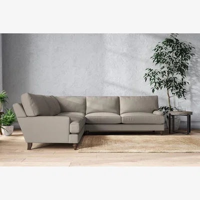 Nkuku Nkuku Marri Corner Sofa | Make To Order | Grand | Recycled Cotton Flax
