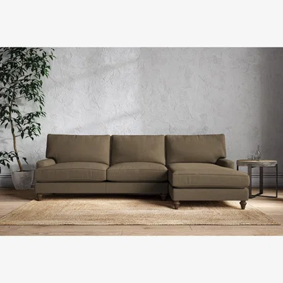 Nkuku Nkuku Marri Right Hand Chaise Sofa | Make To Order | Grand | Brera Linen Chestnut