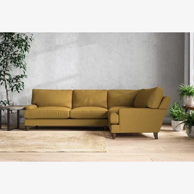 Nkuku Nkuku Marri Right Hand Corner Sofa | Make To Order | Grand | Recycled Cotton Ochre
