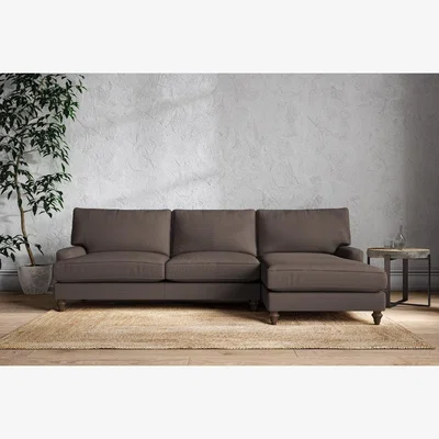 Nkuku Nkuku Marri Right Hand Chaise Sofa | Make To Order | Grand | Recycled Cotton Mocha