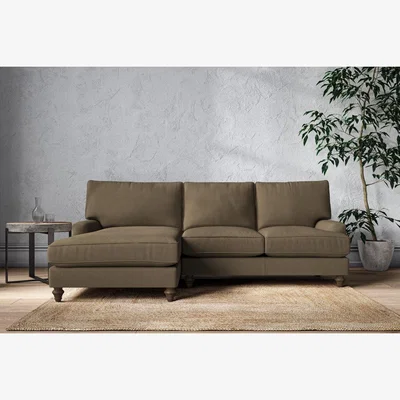Nkuku Nkuku Marri Left Hand Chaise Sofa | Make To Order | Large | Brera Linen Chestnut