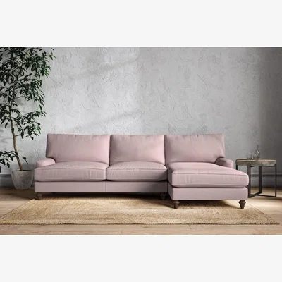 Nkuku Nkuku Marri Right Hand Chaise Sofa | Make To Order | Grand | Recycled Cotton Lavender