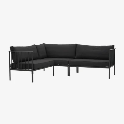 Nordic Nest Brafab Upper corner sofa Black-teddy black