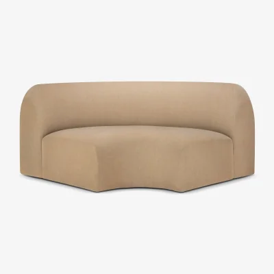 Nordic Nest Ethnicraft Bulky modular sofa 90° corner module Light sepia