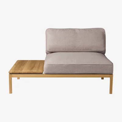 Nordic Nest FDB Møbler L37 7-9-13 sofa module table left-hand 130 cm Stone-lacquered oak