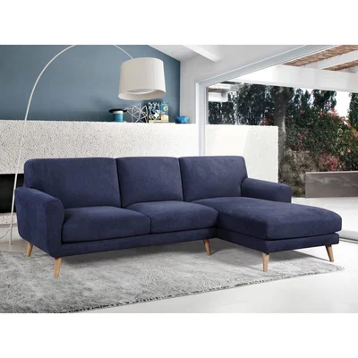 Oak&More Enya Navy Fabric Right Facing Corner Sofa