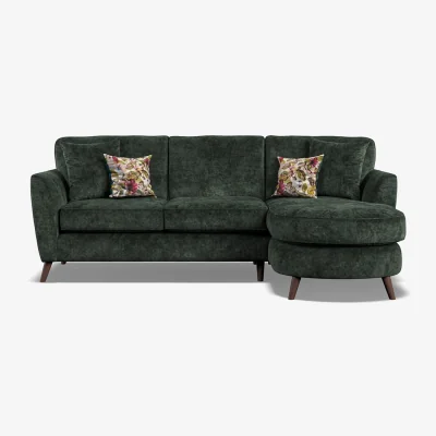 Oak&More Naples Emerald Velvet Right Hand Facing Chaise Sofa