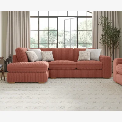 Oak&More Milan Russet Fabric Left Hand Facing Chaise Sofa
