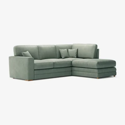 Oak&More Madden Blue Fabric Right Hand Facing Corner Sofa