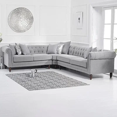 Oak&More Limoges Medium Grey Linen Sofa