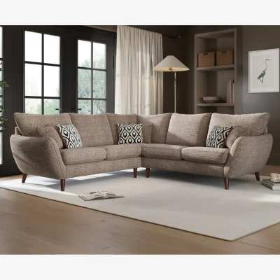 Oak&More Palma Truffle Chenille Fabric Corner Sofa