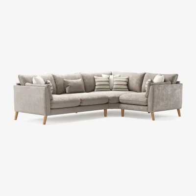 Oak&More Palermo Truffle Chenille Fabric Right Hand Facing Corner Sofa
