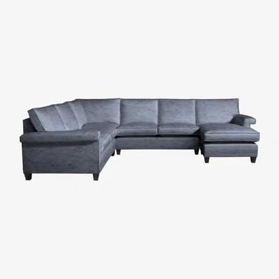 Olivia's Duresta Haywood Monarch Anthracite Corner Sofa / Footstool